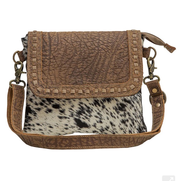 Myra Bag Handbags - Myra Bag Brown and Black Crossbody Bag